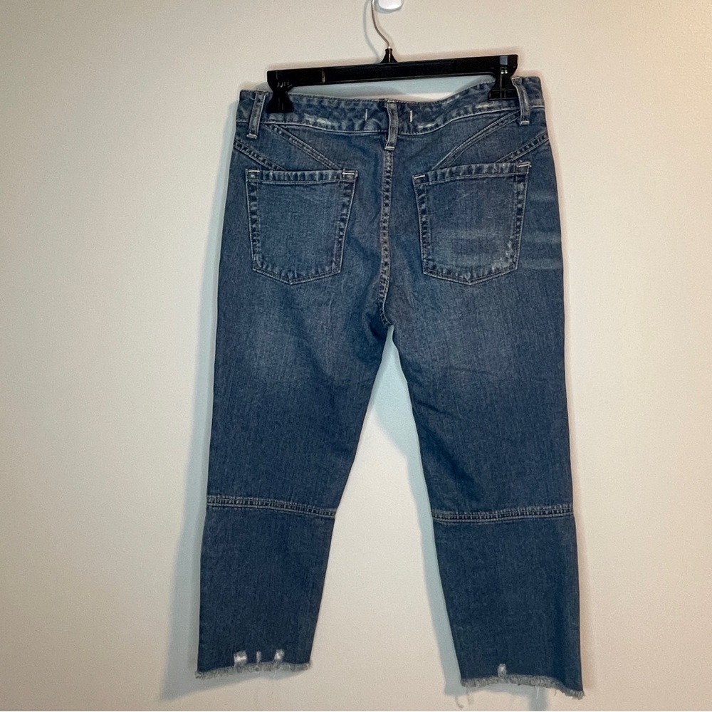 Free People Blue Cropped Distressed Jeans - Picture 5 of 7